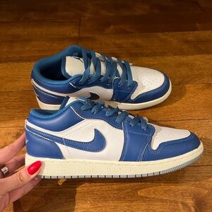 Jordan 1 Low GS White/Industrial blue